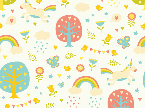 卡通可爱儿童动物图案纹理肌理41