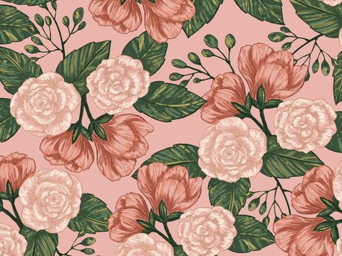 小清新治愈系植物图案纹理肌理11