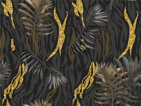 传统风黑金图案纹理肌理23