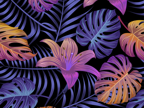 时尚热带植物花纹图案纹理肌理26 (2)