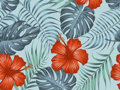 时尚热带植物花纹图案纹理肌理16