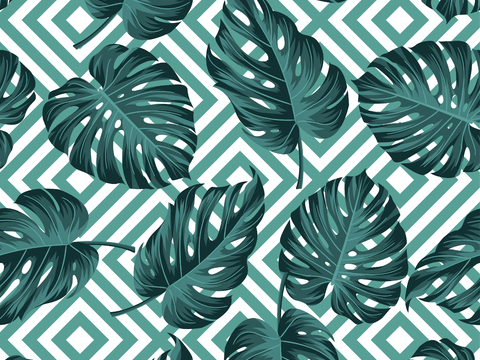  时尚热带植物花纹图案纹理肌理55 