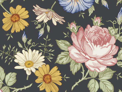 小清新治愈系植物图案纹理肌理12