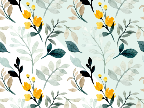 水彩风小清晰植物树叶图案纹理肌理54