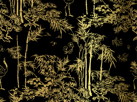 传统风黑金图案纹理肌理4