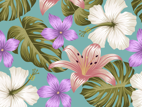  时尚热带植物花纹图案纹理肌理55 (2) 