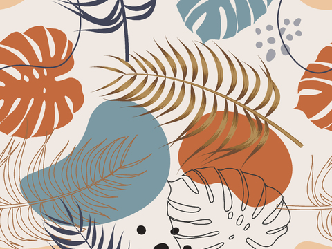 时尚热带植物花纹图案纹理肌理12