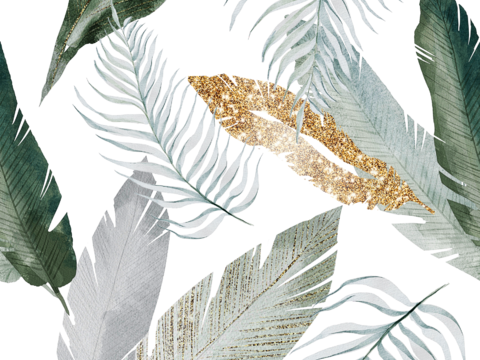 热带非洲动物植物手绘水彩图案纹理肌理30