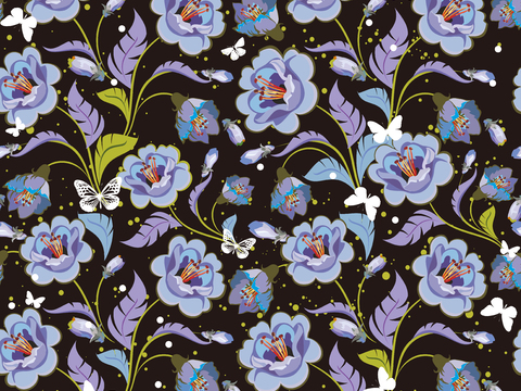 时尚植物图案纹理肌理27