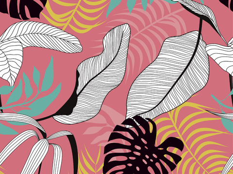 时尚热带植物花纹图案纹理肌理91