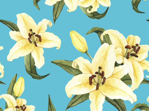 小清新治愈系植物图案纹理肌理34