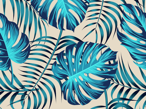 时尚热带植物花纹图案纹理肌理7