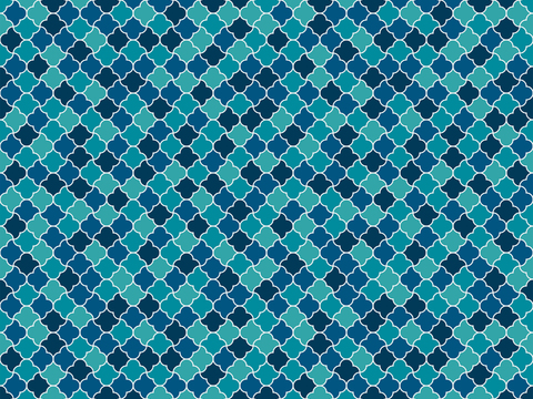 摩洛哥民族风蓝色马赛克几何图案纹理29