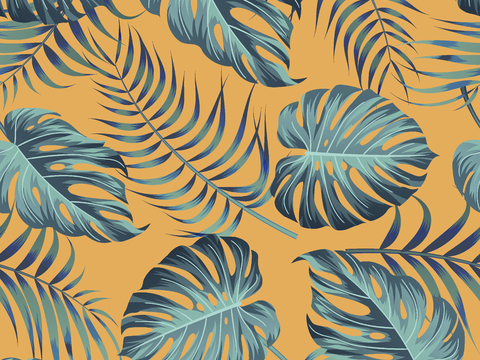  时尚热带植物花纹图案纹理肌理95 