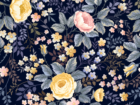 中式植物图案纹理肌理11