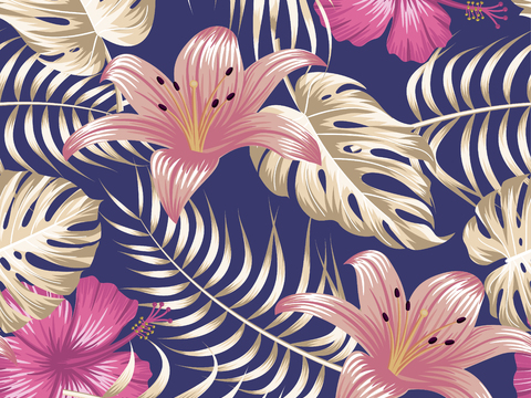  时尚热带植物花纹图案纹理肌理43 (2) 