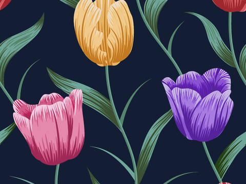 时尚热带植物花纹图案纹理肌理26