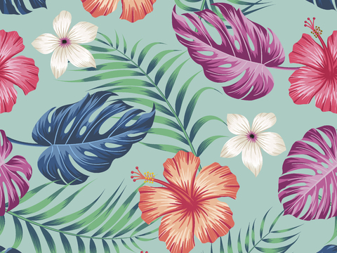  时尚热带植物花纹图案纹理肌理44 