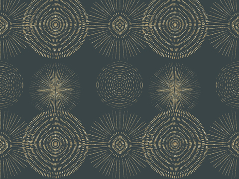  热带非洲动物植物手绘水彩图案纹理肌理1 