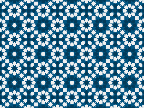 摩洛哥民族风蓝色马赛克几何图案纹理52