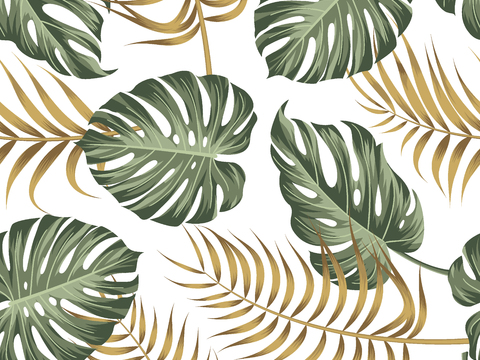 时尚热带植物花纹图案纹理肌理11