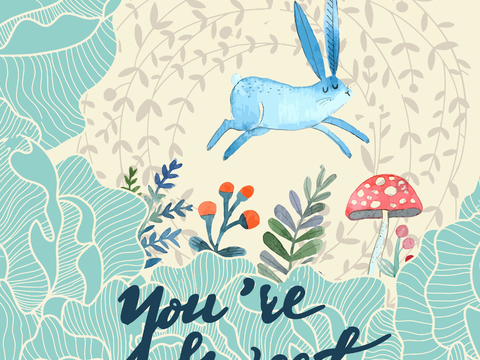  卡通可爱儿童动物图案纹理肌理143 