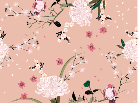 小清新治愈系植物图案纹理肌理23