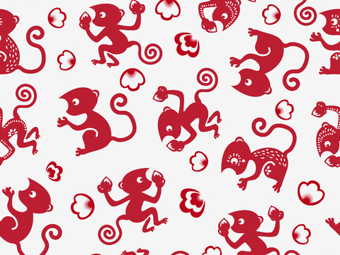 卡通可爱儿童动物图案纹理肌理42