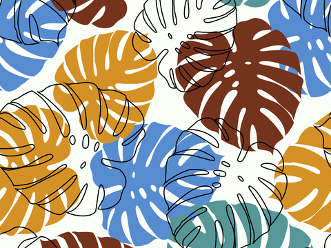时尚热带植物花纹图案纹理肌理48 (2)