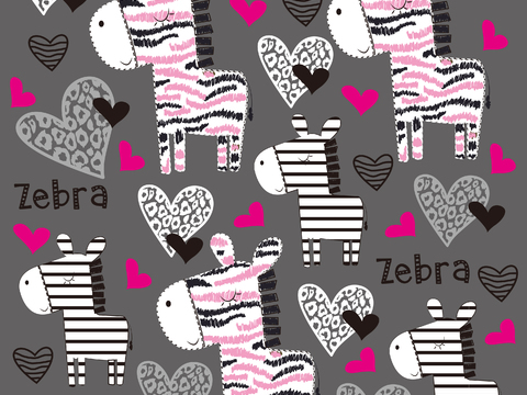 卡通可爱儿童动物图案纹理肌理70