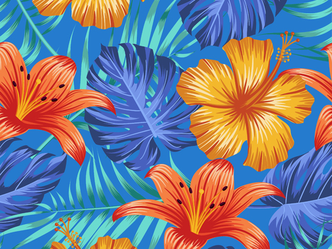 时尚热带植物花纹图案纹理肌理34 (2)