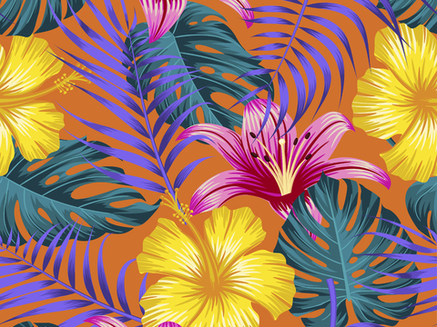 时尚热带植物花纹图案纹理肌理28 (2)