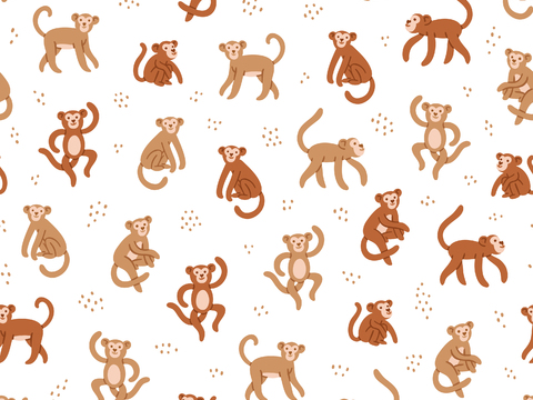 卡通可爱儿童动物图案纹理肌理6