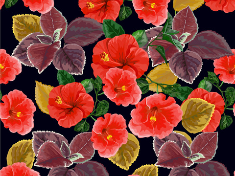 小清新治愈系植物图案纹理肌理27