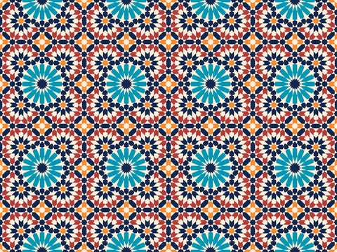 摩洛哥民族风马赛克几何图案纹理9