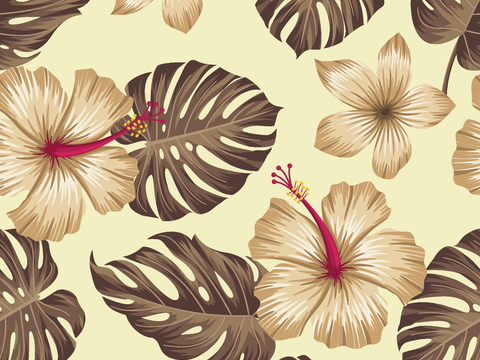  时尚热带植物花纹图案纹理肌理96 