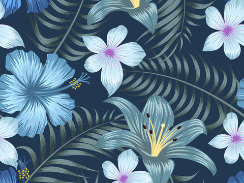  时尚热带植物花纹图案纹理肌理41 