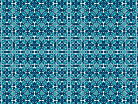 摩洛哥民族风蓝色马赛克几何图案纹理34