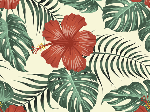 时尚热带植物花纹图案纹理肌理9