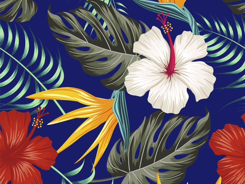 时尚热带植物花纹图案纹理肌理52