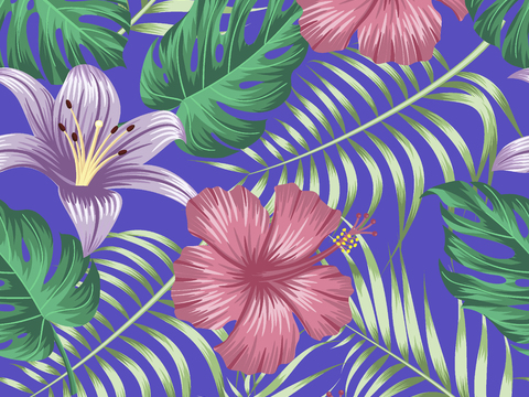 时尚热带植物花纹图案纹理肌理19 (2)