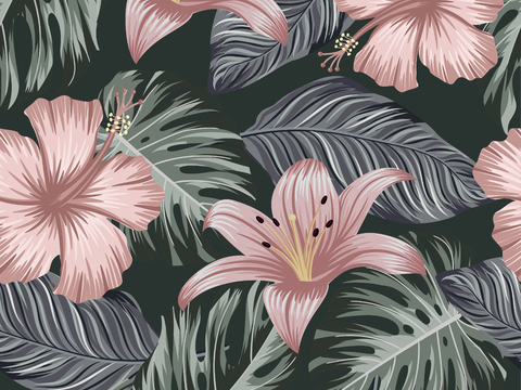 时尚热带植物花纹图案纹理肌理50 (2)