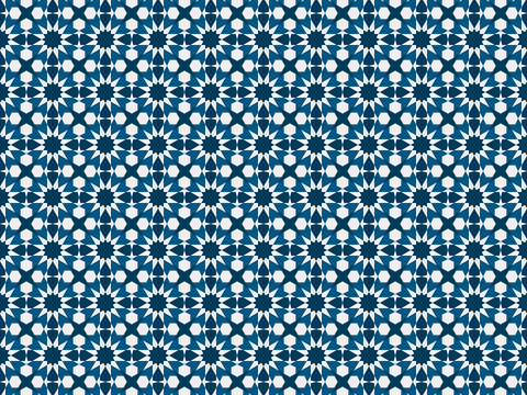 摩洛哥民族风蓝色马赛克几何图案纹理35