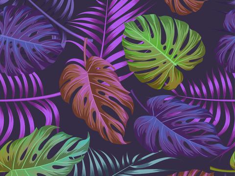  时尚热带植物花纹图案纹理肌理56 (2) 