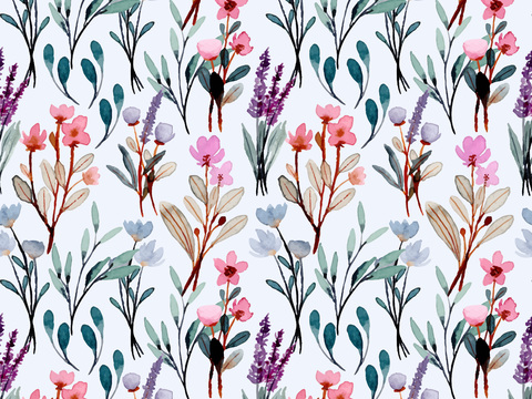 水彩风小清晰植物树叶图案纹理肌理26