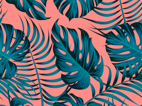 时尚热带植物花纹图案纹理肌理69