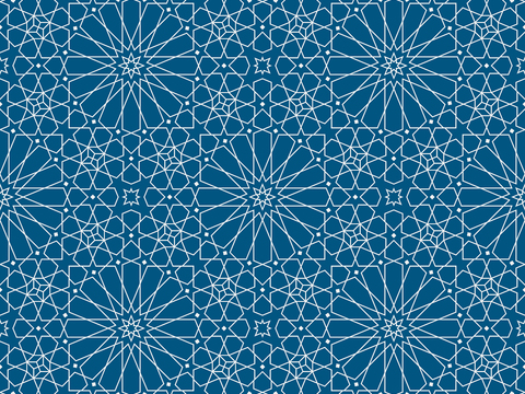 摩洛哥民族风蓝色马赛克几何图案纹理40