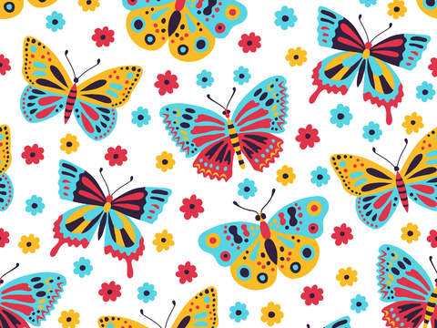 卡通可爱儿童动物图案纹理肌理53