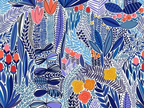 时尚植物图案纹理肌理3