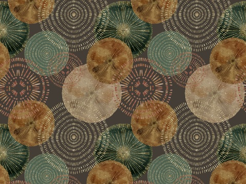 热带非洲动物植物手绘水彩图案纹理肌理13